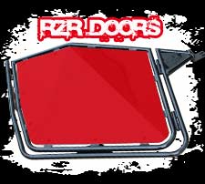 2 tones red and black RZR door